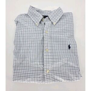 Ralph Lauren Shirt Mens L Slim Fit Check Long Sleeve Casual Button Up Pony